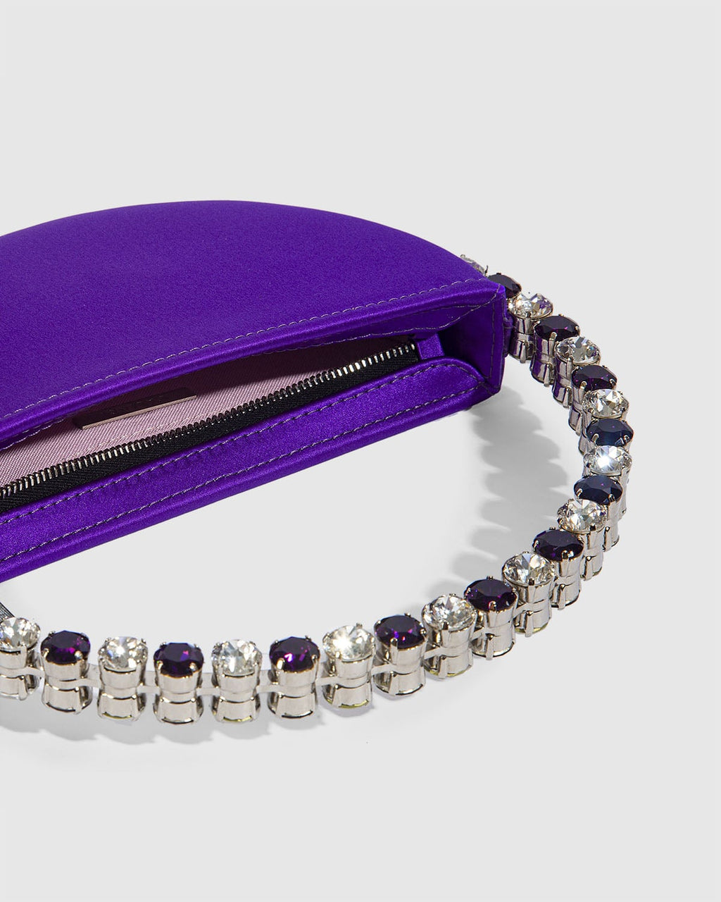 Linen clutch bag Longchamp Purple in Linen - 24690141