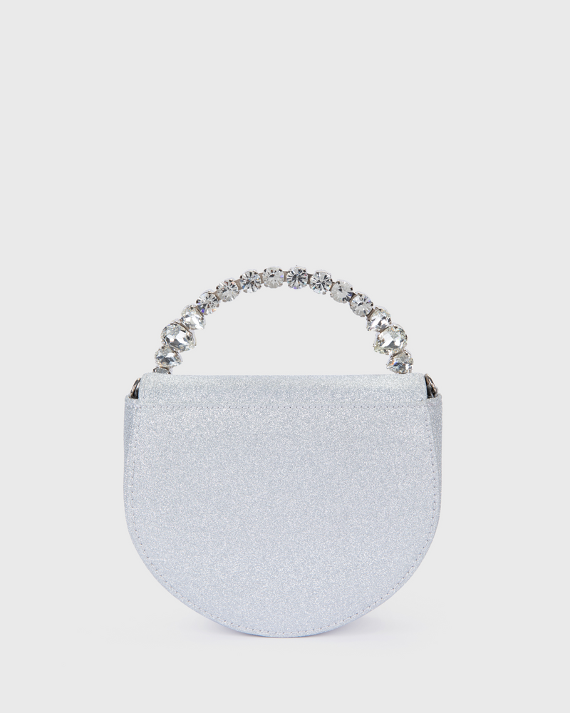 Mini Silver Glitter Lily Clutch