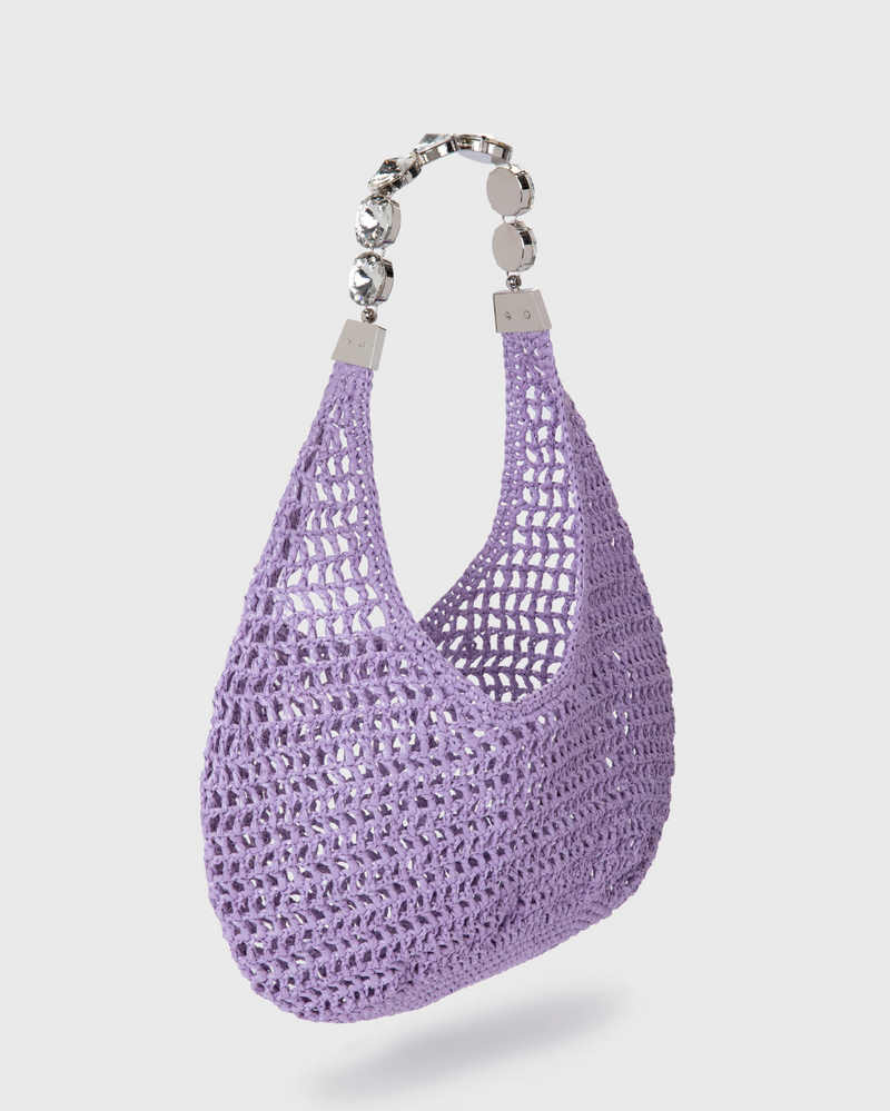 Lilac Crochet Tote Bag