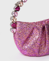 Pink Jacquard Micro Eternity Clutch