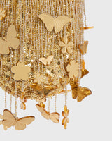 Gold Butterflies Micro Fringe Eternity Pouch