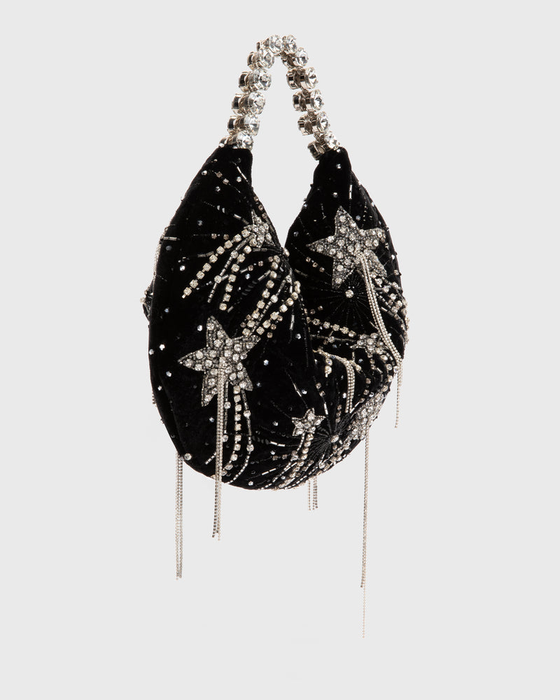 Midnight Velvet Hobo Bag