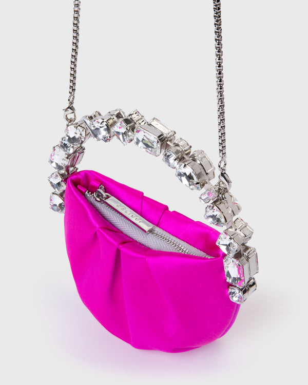 Hot Pink Micro Taliya Eternity Clutch