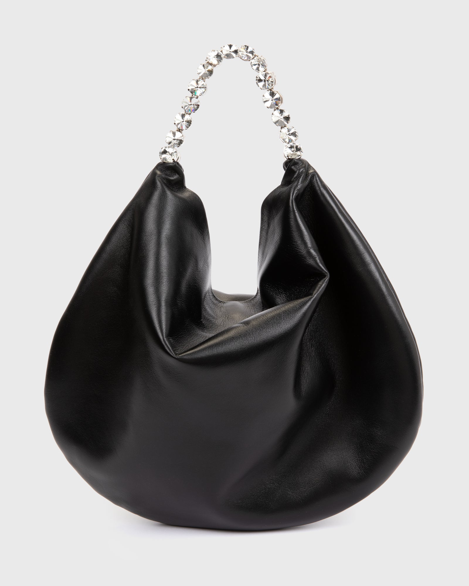 Black Leather Hobo Luxury Designer Bag L ALINGI L alingi London