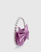 L'alingi London Pink Bow Pearl Luxury Clutch